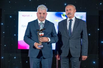Dariusz Goliński, prezes Sp&oacute;łdzielni Mleczarskiej we&nbsp;Wrześni, Bogdan Fleming,  Dyrektor Oddziału Terenowego KOWR w&nbsp;Poznaniu, źr&oacute;dło: Piotr Woźniakiewicz/Ars Lumen