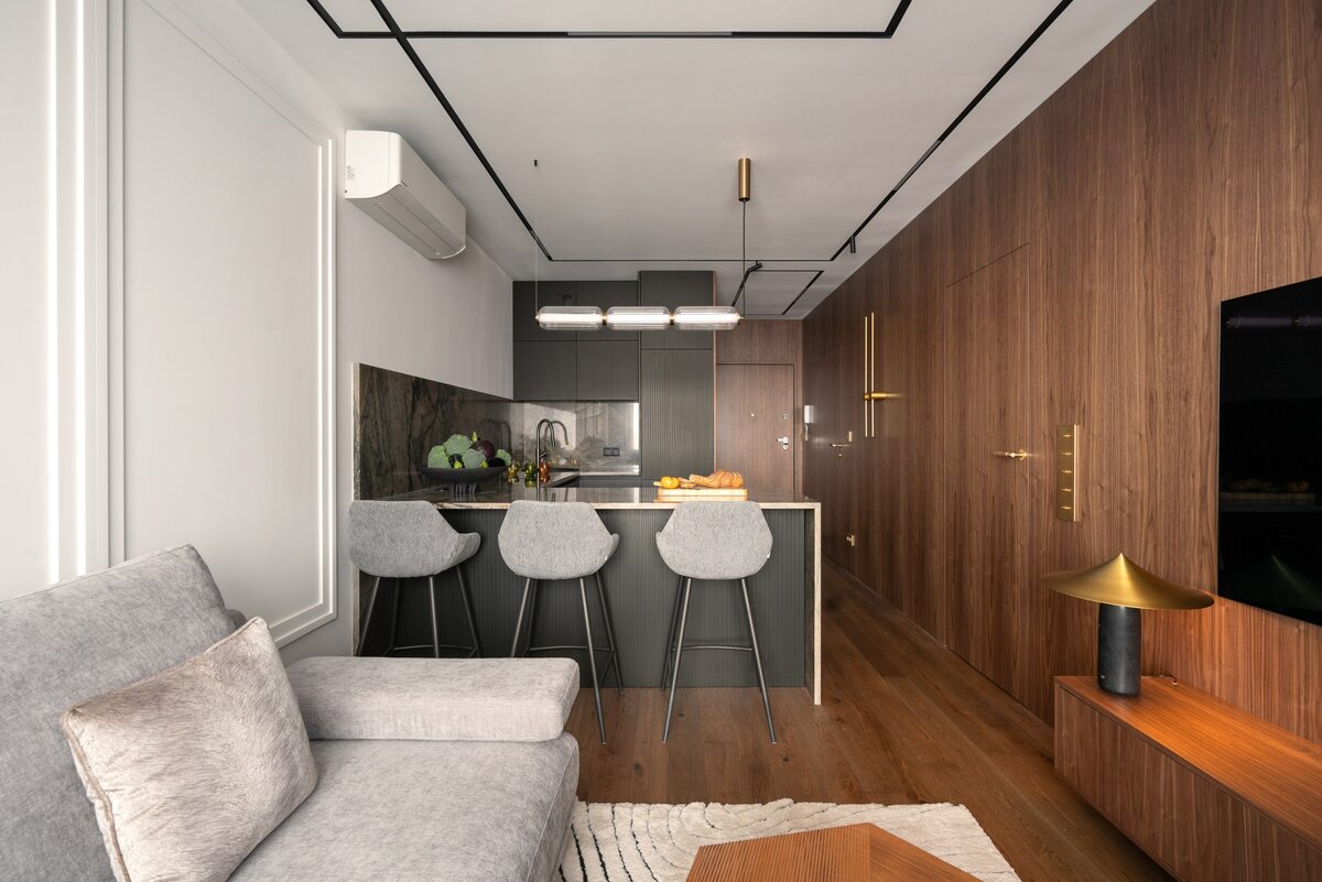 Małe mieszkanie pod Warszawą, projekt Art’Up Interiors 