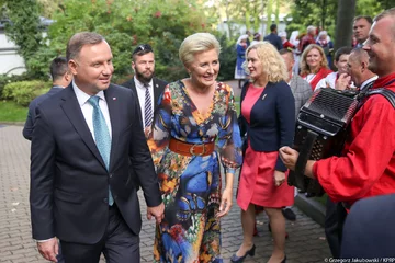 Andrzej Duda z Agatą Dudą na Dożynkach Prezydenckich 