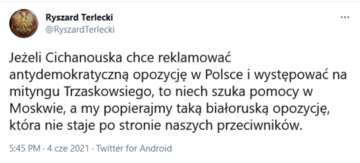 Wpis Ryszarda Terleckiego