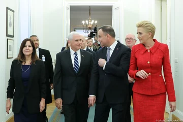 Spotkanie wiceprezydenta USA Mike'a Pence'a z prezydentem Andrzejem Dudą 