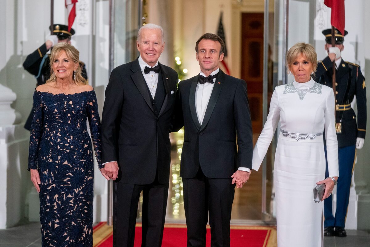 Emmanuel i Brigitte Macron na kolacji u Joe Bidena i Jill Biden 