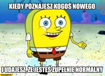 Mem inspirowany serialem „SpongeBob Kanciastoporty” 