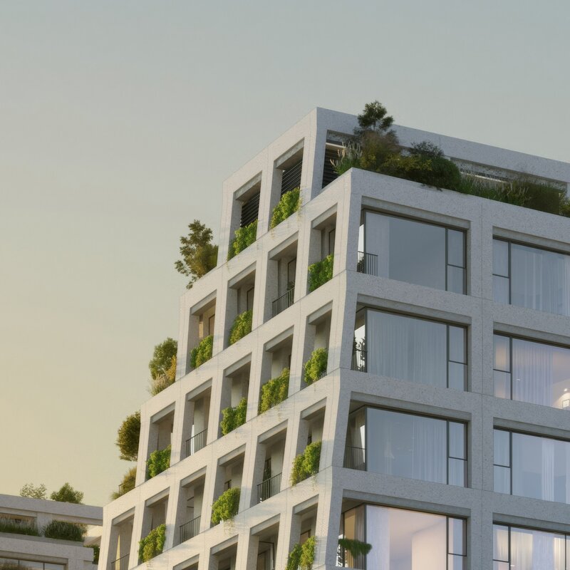 Wizualizacja inwestycji MURANO w&nbsp;Warszawie &ndash; projekt PROFBUD przy ul. Anielewicza, w&nbsp;sąsiedztwie Ogrodu Krasińskich i&nbsp;Muzeum POLIN, zaprojektowany przez BBGK Architekci