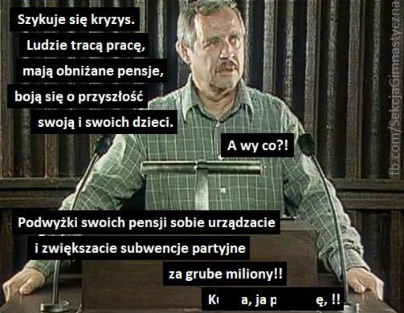 Mem komentujący podwyżki wynagrodzeń polityków 