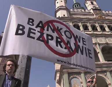 Miniatura: Protest frankowiczów w Poznaniu. "Banki...