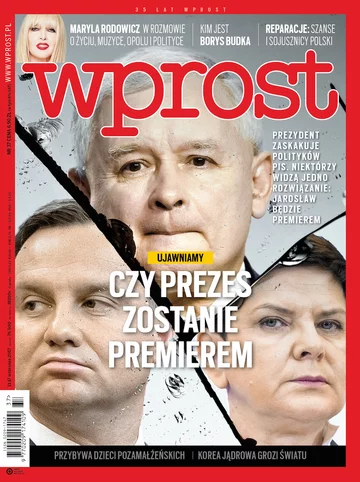 Okładka tygodnika Wprost nr 37/2017 (1802)