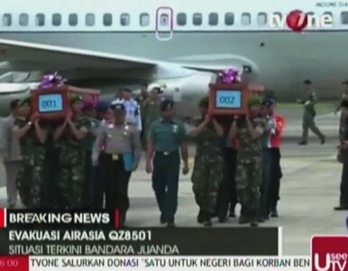 Miniatura: Trumny z ciałami ofiar katastrofy samolotu...