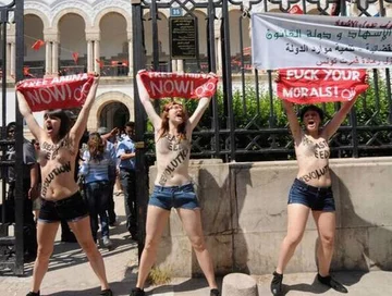 Protest Femen w Tunezji (fot. Femen/Facebook)