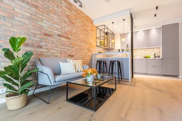 Kuchnia otwarta na salon, proj. Decoroom 