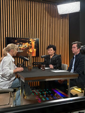 Aleksandra Mirosław podczas nagrania wywiadu dla&nbsp;&bdquo;Wprost&rdquo;