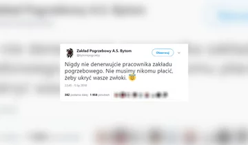 Wpisy zakładu pogrzebowego w mediach społecznościowych 