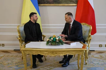 Karol Nawrocki i Wołodymyr Zełenski 