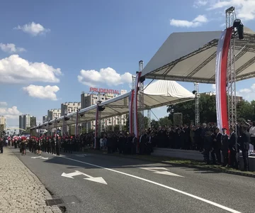 Defiladę zakończył przemarsz górników 