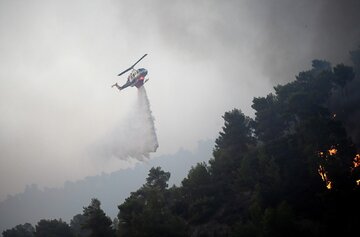 Helikopter strażacki w&nbsp;Grecji, 24 lipca