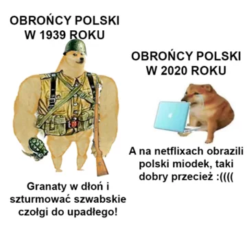 Mem z napakowanym i płaczącym pieskiem 