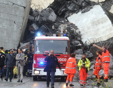 Miniatura: Katastrofa w Genui. Służby pokazały...