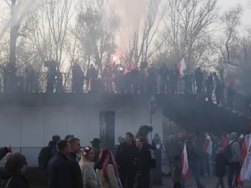 Uczestnicy Marszu Niepodległości w Warszawie 