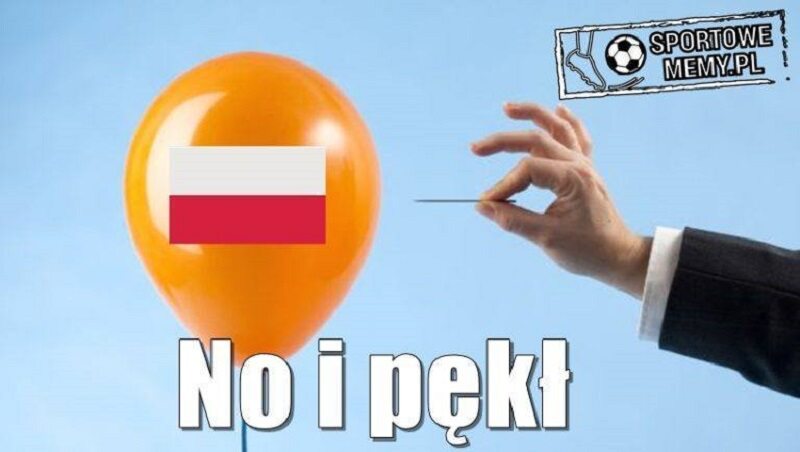 Polska odpada z mundialu w Rosji - mem 