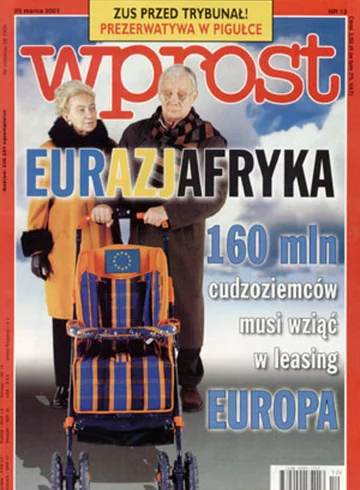 Okładka tygodnika Wprost nr 12/2001 (956)