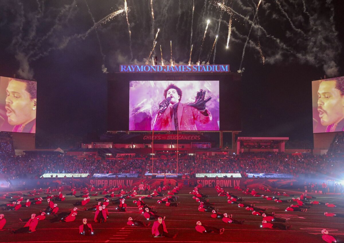 The Weeknd podczas Half-time show 