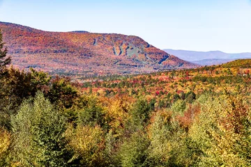 The Berghaus Hunter w Catskills łączy naturalne drewno, modernistyczne wyposażenie i duże przeszklenia otwierające wnętrze na górski krajobraz 