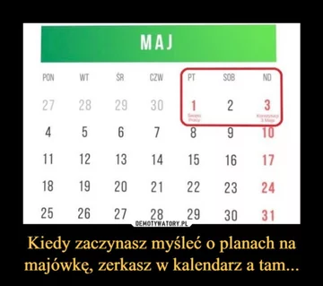 Mem związany z majówką 