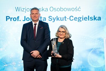 Wojciech Konieczny i&nbsp;prof. Jolanta Sykut-Cegielska