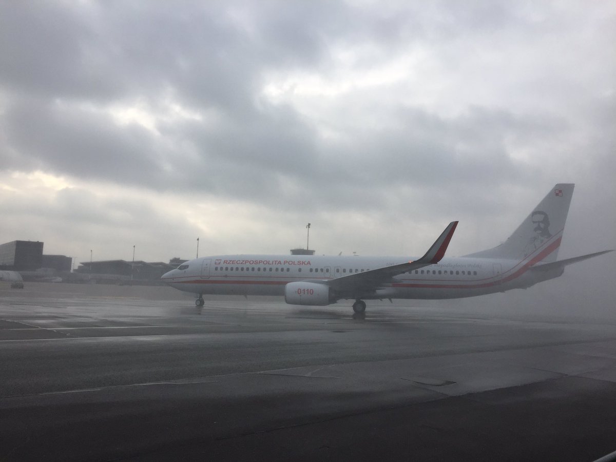 Zdjęcie z prezentacji Boeinga 737-800 VIP 1 Józef Piłsudski 