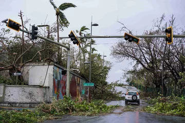 San Juan po przejściu huraganu Maria, zdjęcie z 20 września 