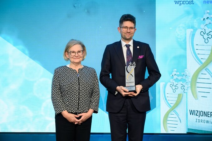 Prof. Beata Jagielska i prof. Wojciech Fendler