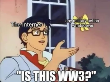 Mem będący reakcją na możliwą wojnę USA z Iranem 
