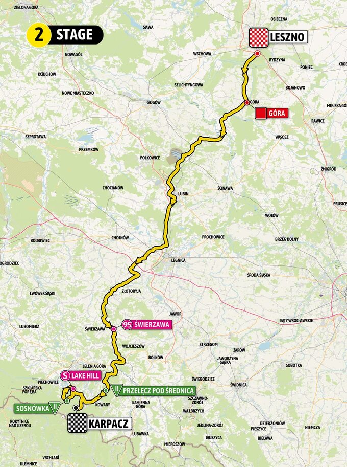 Trasa 80. Tour de Pologne – etap 2