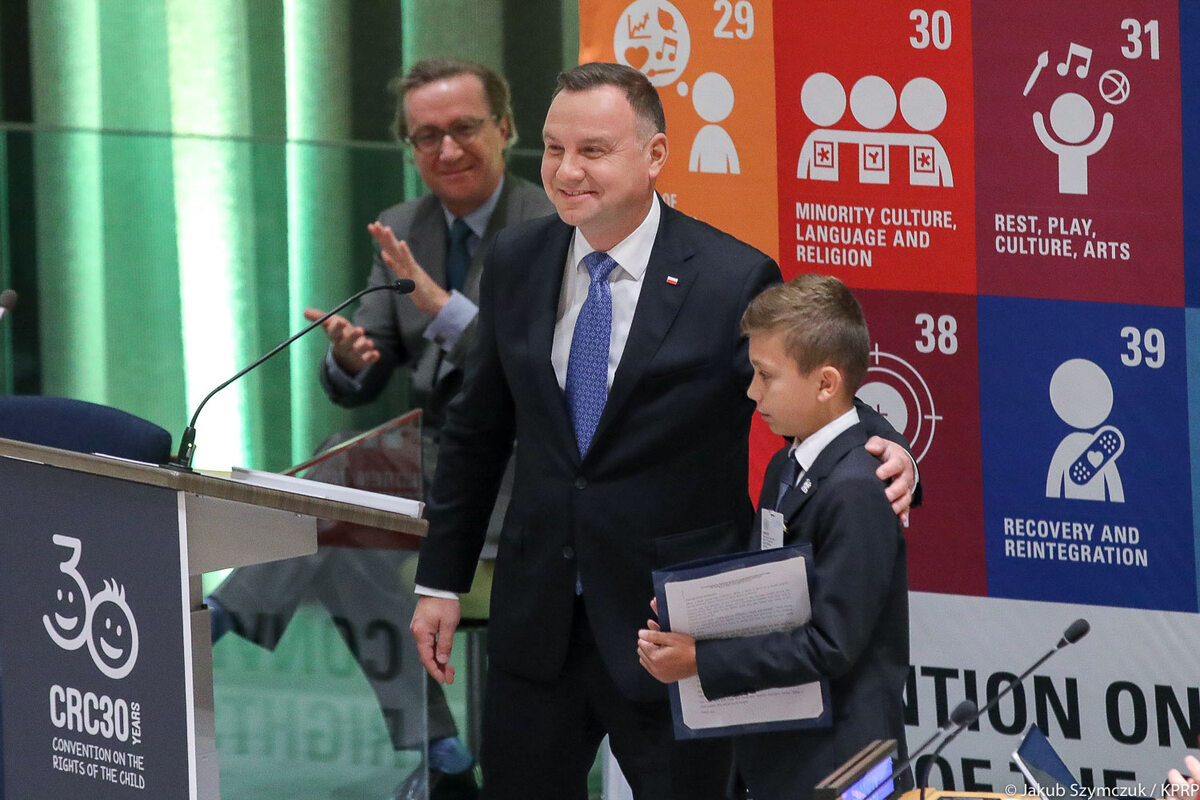 Andrzej Duda podczas debaty w siedzibie ONZ 