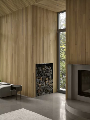 Minimalistyczny dom na klifie, projekt Matière Première Architecture 