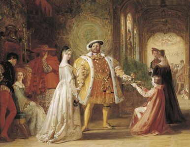 Miniatura: Henryk VIII i Anna Boleyn. Król zmienił...