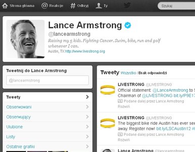 Miniatura: Armstrong przyznaje się do winy? Usunął...