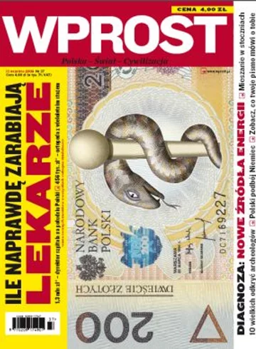 Okładka tygodnika Wprost nr 37/2009 (1390)