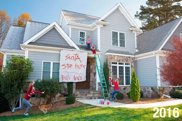 Kartka świąteczna rodziny Stanleyów 