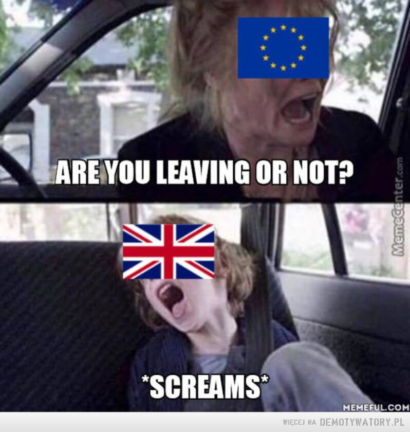 Mem związany z brexitem 