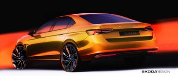 Skoda Superb 4. generacji &ndash; szkice modelu