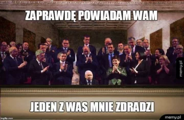 Mem z Jarosławem Kaczyńskim 