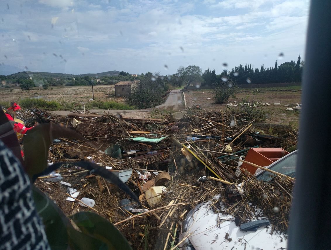 Zniszczenia po powodzi na Majorce 