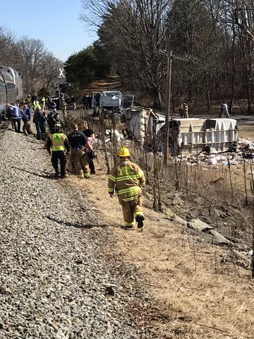 Zdjęcie z miejsca wypadku w Crozet 