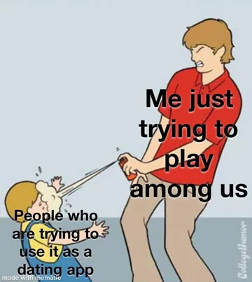 Mem z gry Among Us 