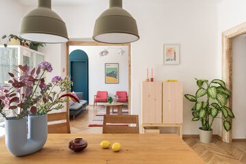 Mieszkanie z&nbsp;ż&oacute;łtą kuchnią, projekt Pracownia Duży Pok&oacute;j