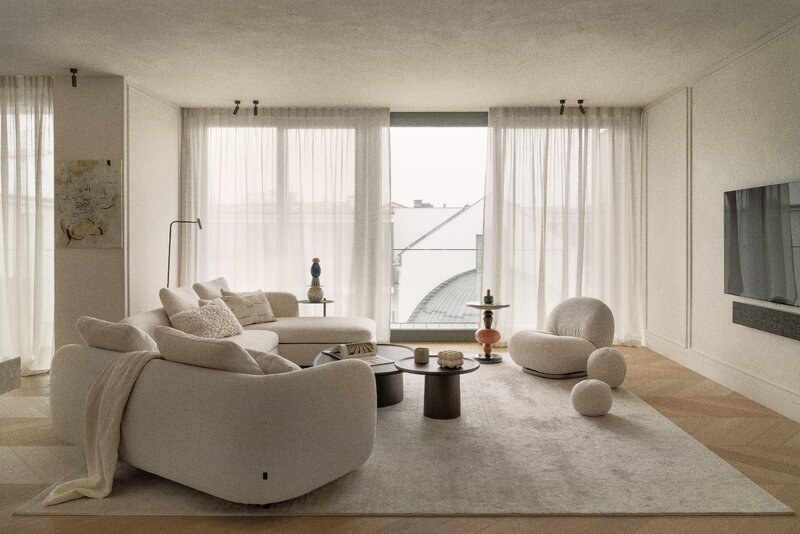 Elegancki apartament w Krakowie, projekt Katarzyna Kraszewska