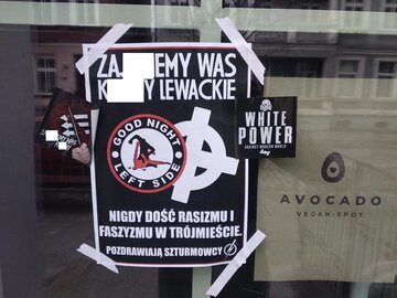 Groźby na&nbsp;drzwiach Bistro Avocado