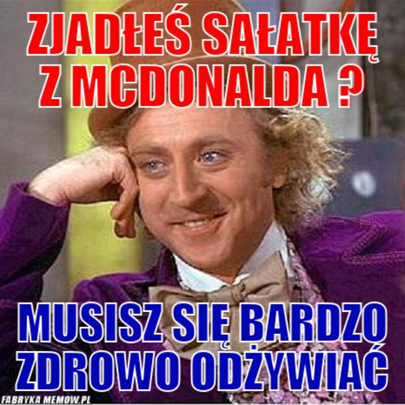 Mem z Willym Wonką 