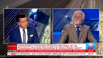 Paski informacyjne z "Wiadomości" TVP 